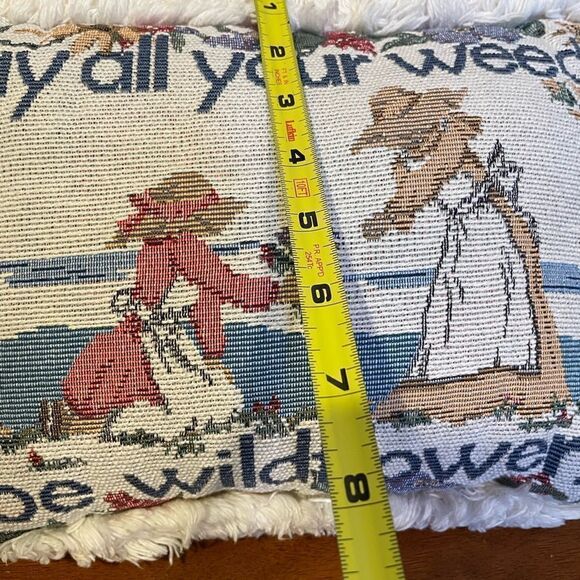 May All Your Weeds Be Wildflowers Embroidered Pillow - Picture 10 of 16